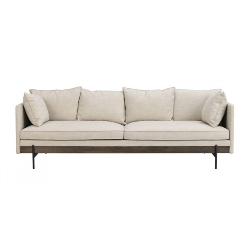 RO Shelton 3-Seater Sofa Beige/Black